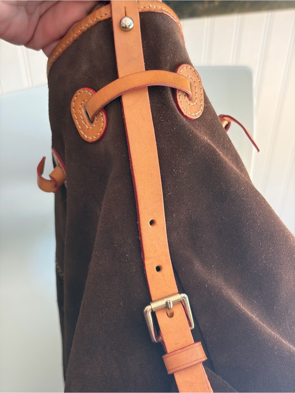 Dooney & Bourke Suede Tote - Picture 5 of 8